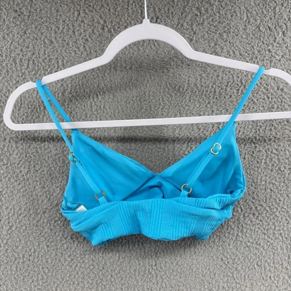 L*Space Turquoise Triangle Bikini Top Size Small - Like New
